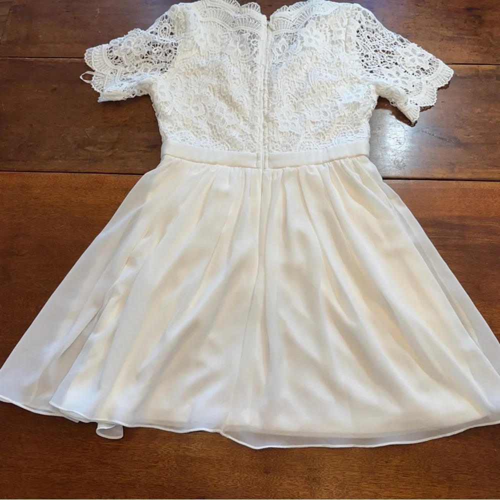 Lulu's White Lace Mini Dress - Picture 8 of 8